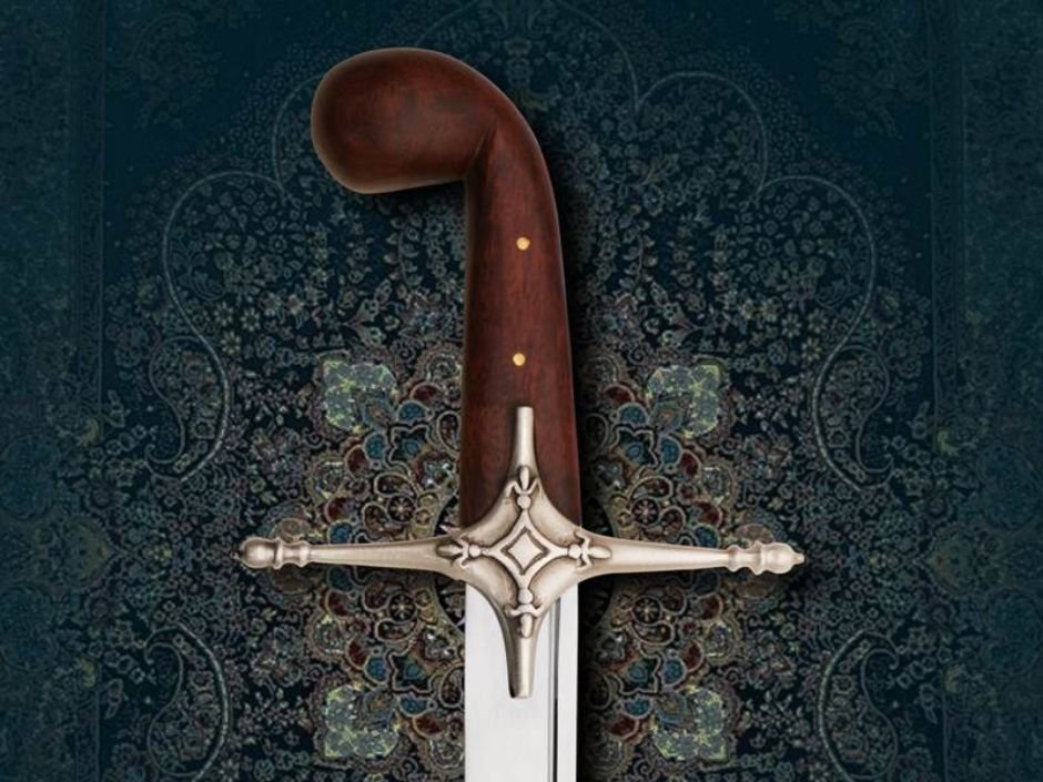 classic iranian handle and gurad of sword from persian sword